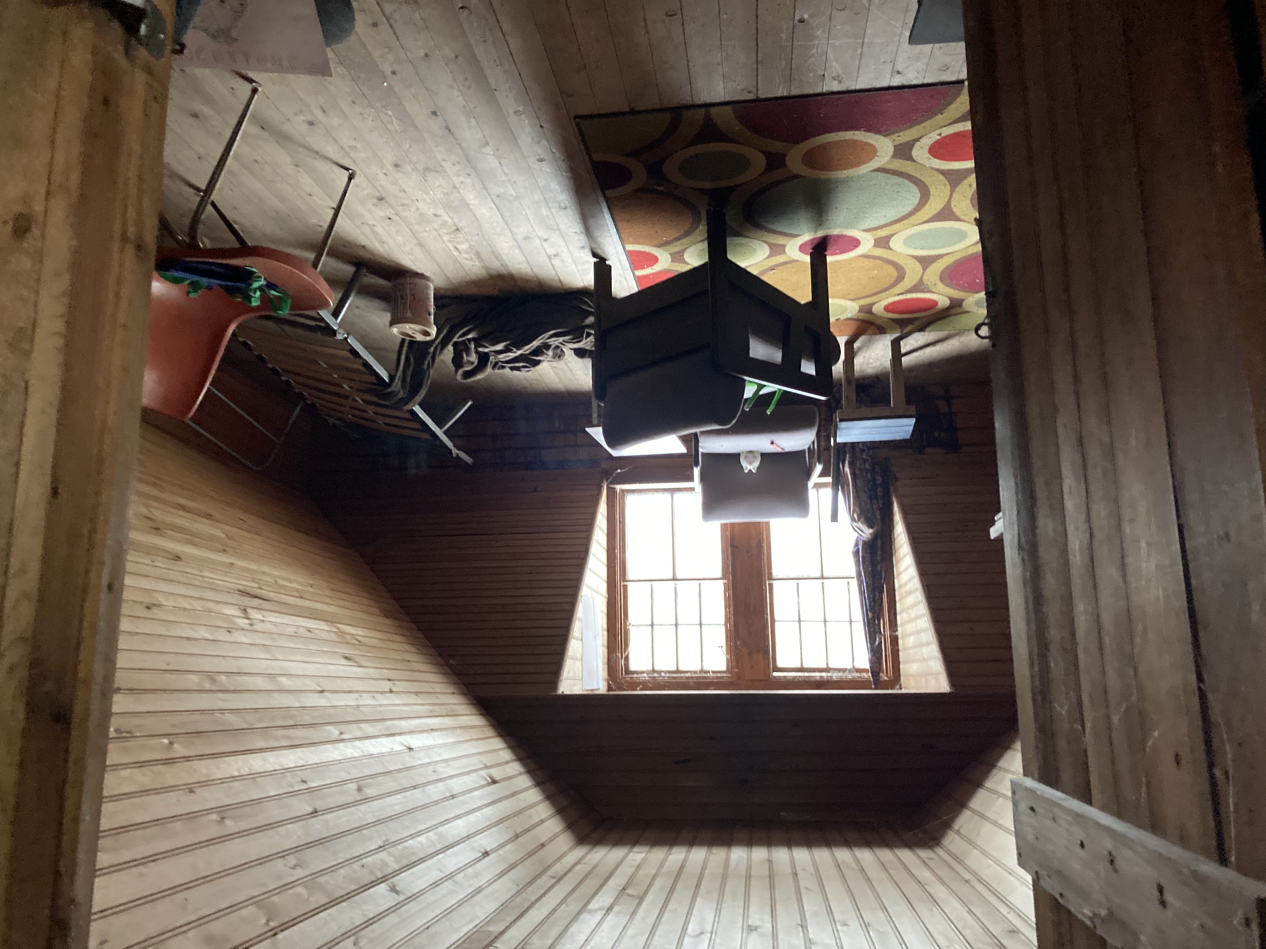 Image of Carriges attic after the insulation was fixed and a ceiling was placed.